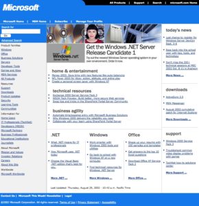 microsoft webpage 2002